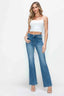 Mid Rise Whisker Wash Bootcut Jeans - Medium