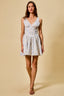 Floral Fit Flare Mini Dress - BLUE