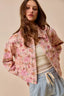 Floral Cotton Twill Barn Jacket - Blush Pink