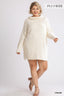 Cozy Cowl Neck Boucle Sweater Dress - XL