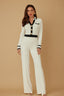 Button Trio Tailored Jumpsuit - L