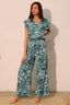 Wide-Leg Pocket Chasing Petals Pants - L
