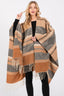 Tribal Fringe Knit Ruana - Taupe One Size Fits All