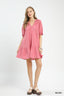 Cotton Gauze Tiered Dress - BLUSH