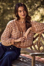 Soft Chenille Textured Button Sweater Cardigan -