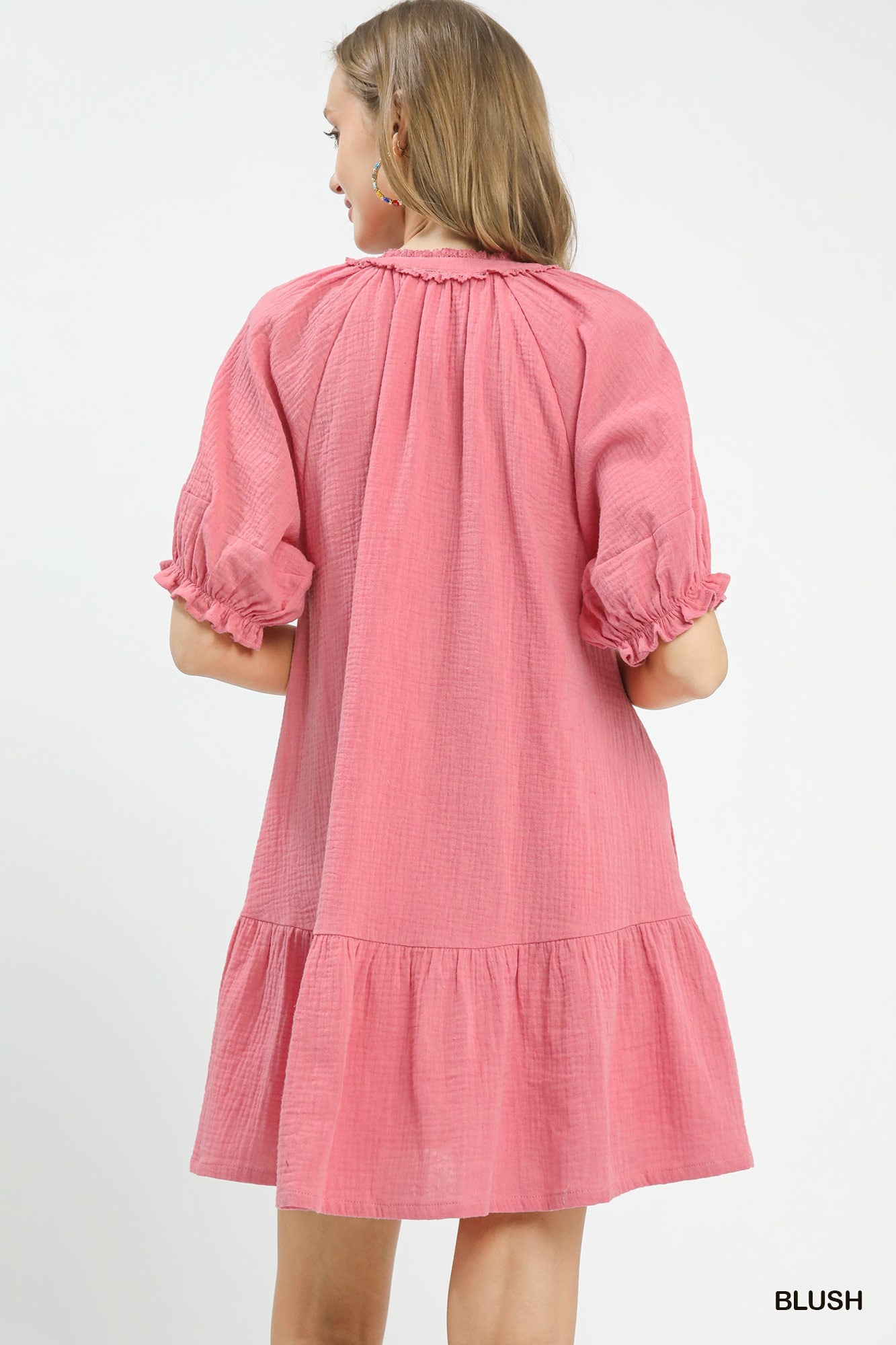 Cotton Gauze Tiered Dress -