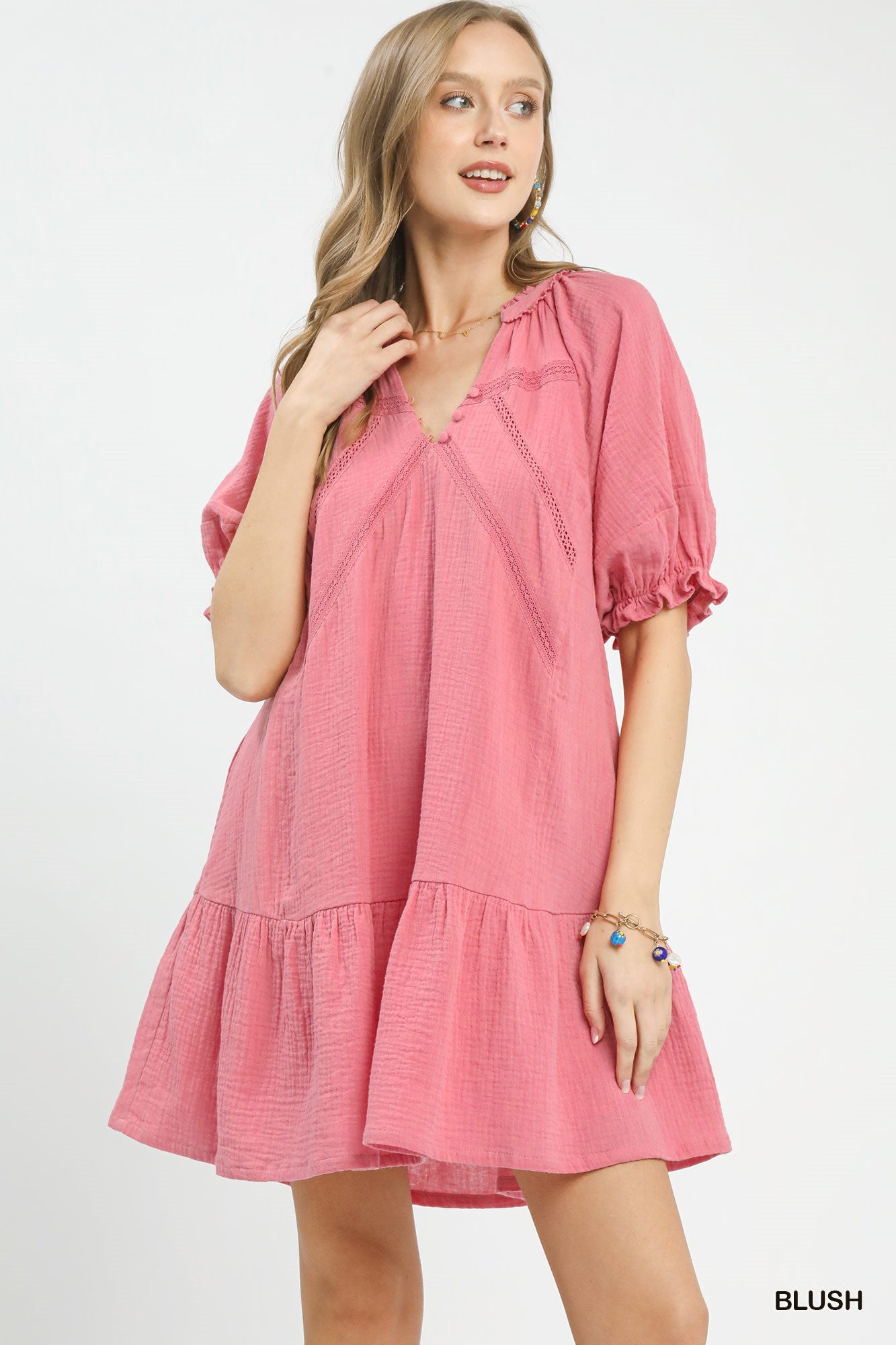 Cotton Gauze Tiered Dress Secondary image
