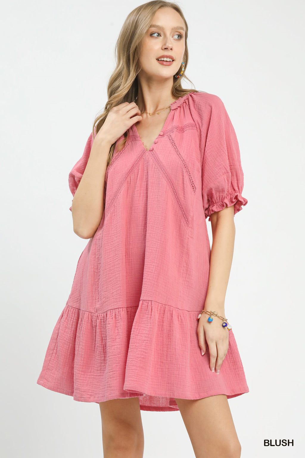 Cotton Gauze Tiered Dress -