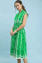 Smocked Detail Midi Dress -