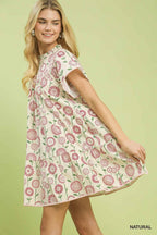 Floral Tiered Swing Babydoll Dress -