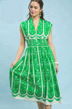 Smocked Detail Midi Dress -