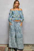 Floral Smocked Off-Shoulder Blouse -