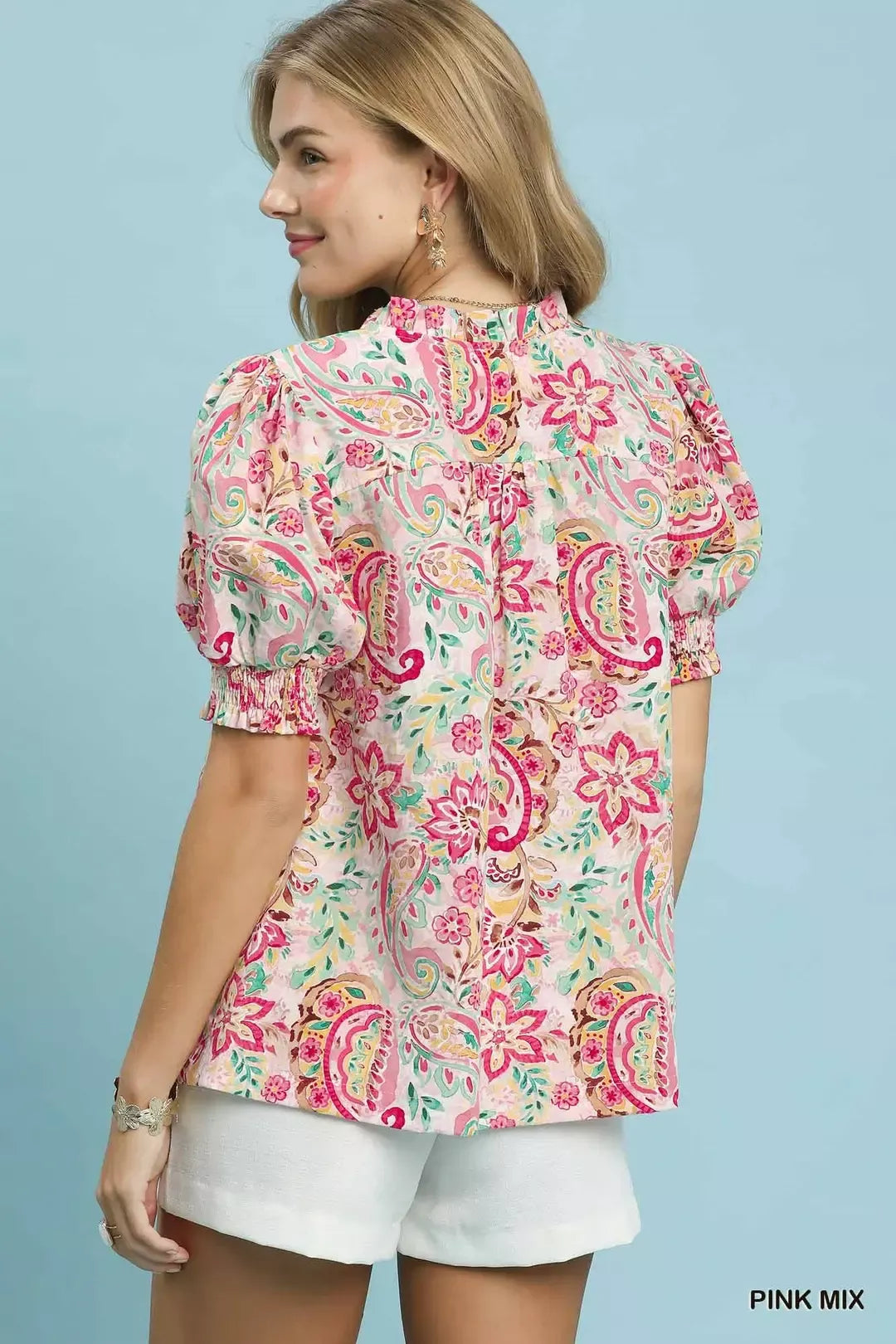 Paisley Floral Button Down Shirt -