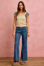 Flutter Sleeve Knit Top -