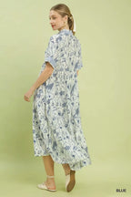 Tiered Floral Midi Dress -