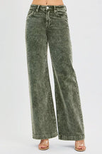 High Rise Corduroy Wide Leg Jeans -