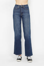 High Waist Tummy Control Denim Jeans - Dark