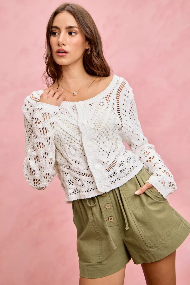 Paperbag Drawstring Twill Pocket Shorts -