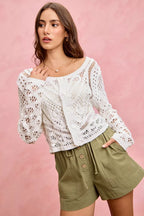 Paperbag Drawstring Twill Pocket Shorts -
