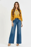 High Rise Wide Leg Denim Jeans - Medium