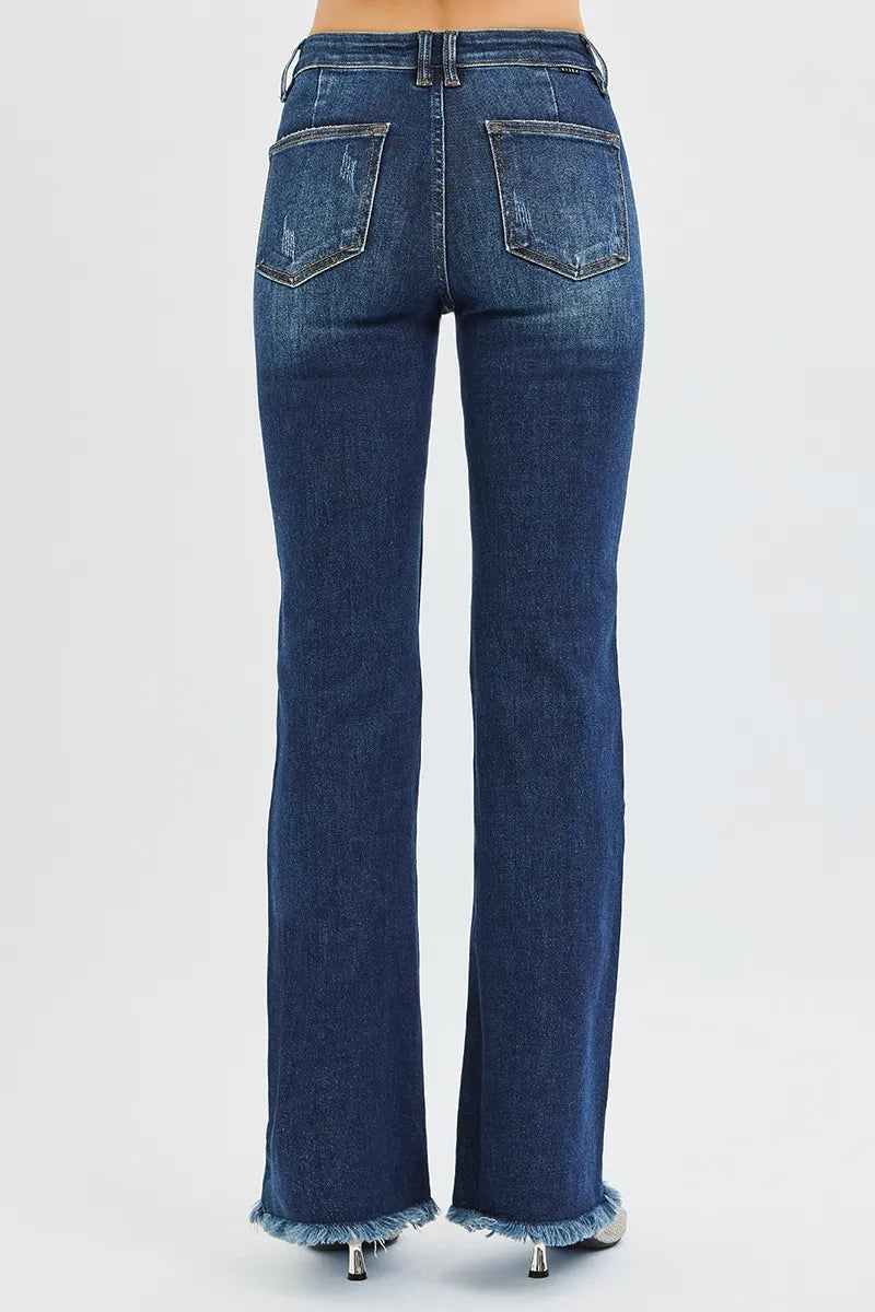 Mid Rise Tummy Control Flare Jeans -