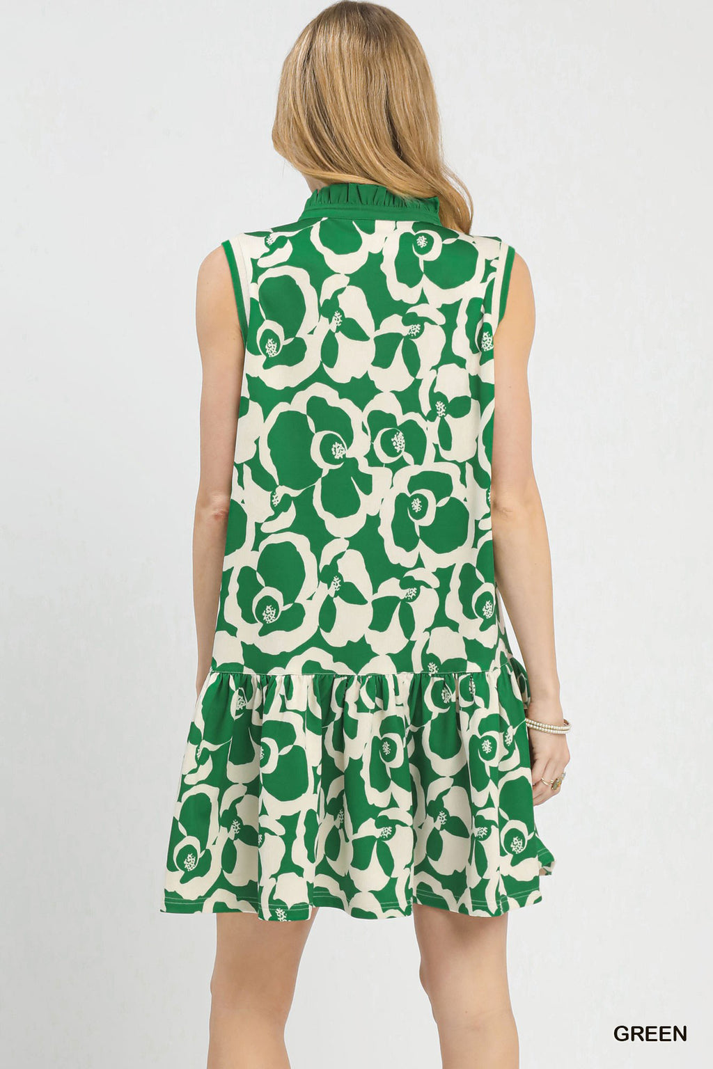 Floral Tiered Sleeveless Mini Dress -