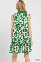 Floral Tiered Sleeveless Mini Dress -