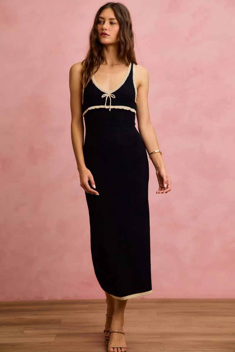 Sleeveless Knit Bodycon Maxi Dress -
