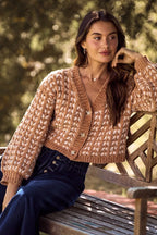 Soft Chenille Textured Button Sweater Cardigan -