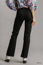 Natural Panel Straight Cut Denim Jeans -