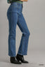 Natural Panel Straight Cut Denim Jeans - Denim