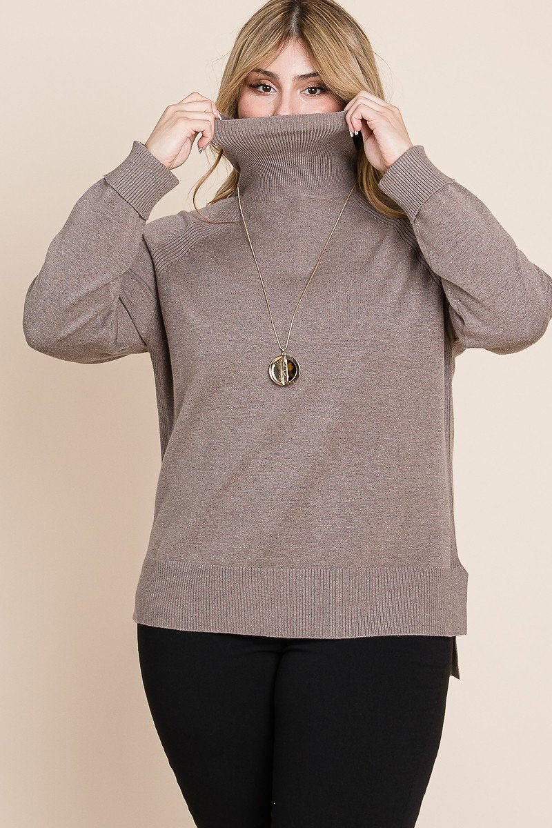 Soft Knit Turtleneck Sweater -
