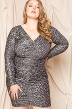 Leopard Shirred Bodycon Mini Dress -