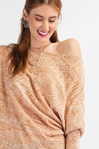 Tribal Print Dolman Pullover -
