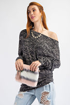 Tribal Print Dolman Pullover -
