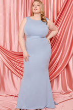 Ruffle Draped Tail Maxi Dress - 3XL