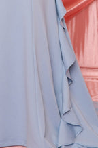 Ruffle Draped Tail Maxi Dress -