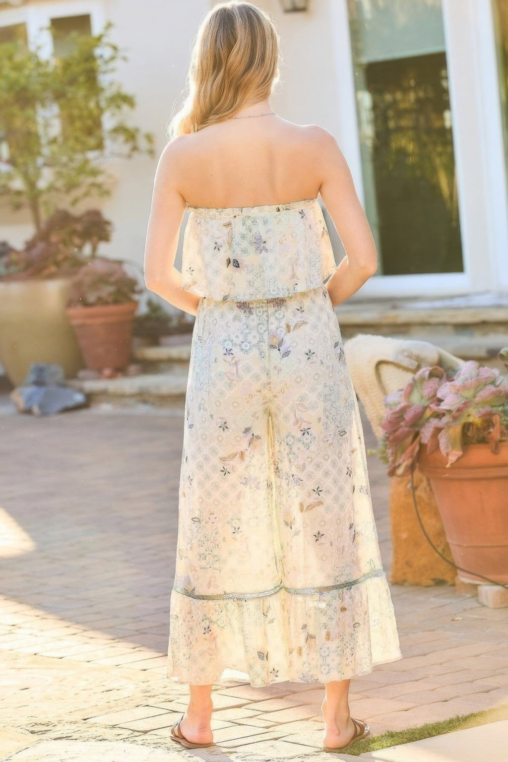 Tiered Ruffle Lace Jumpsuit -