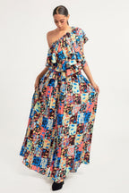 Off Shoulder Ruffle Skirt Set -