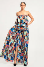Off Shoulder Ruffle Skirt Set -