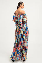 Off Shoulder Ruffle Skirt Set -