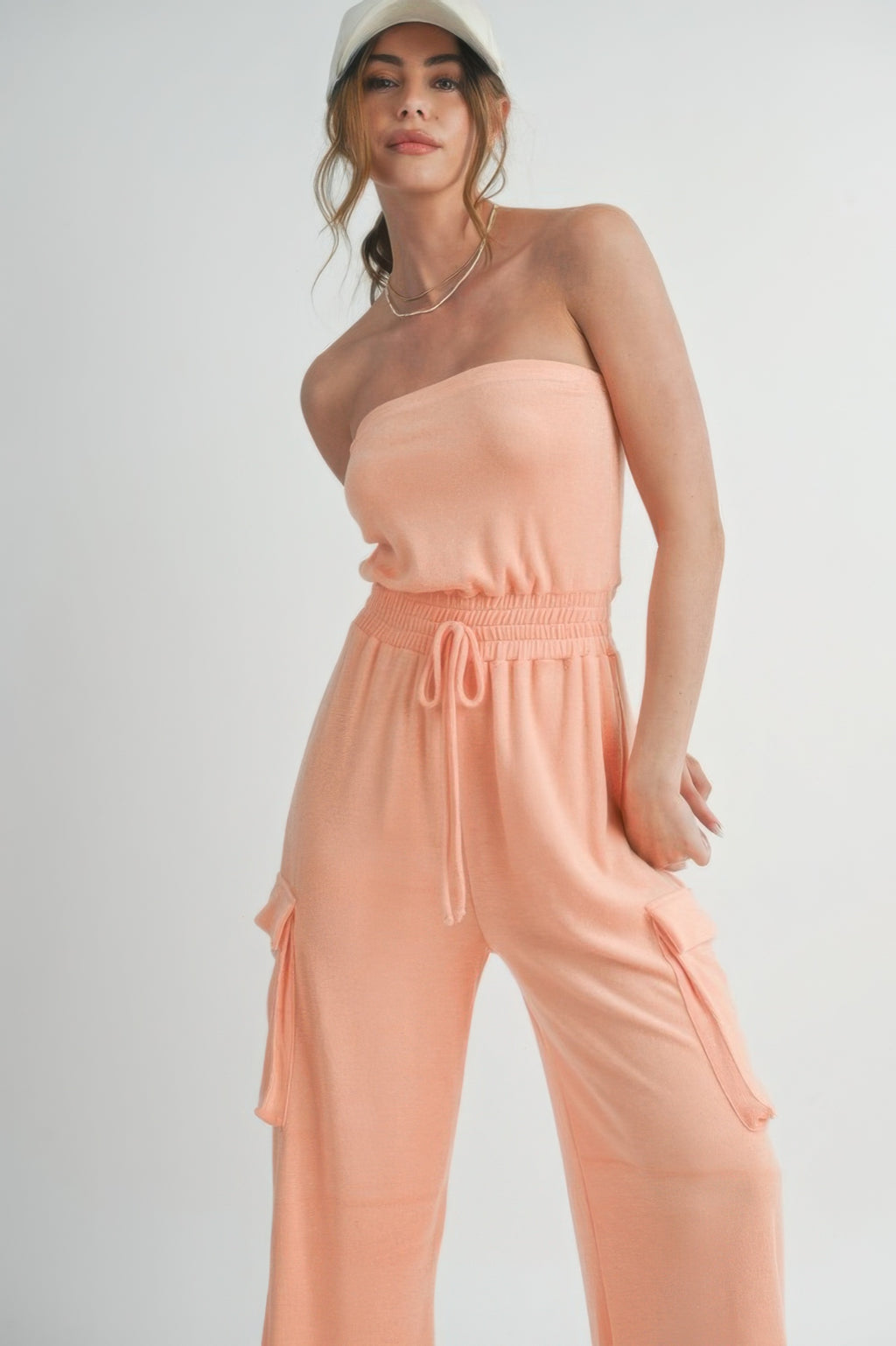 Strapless Wide Leg Jumpsuit -