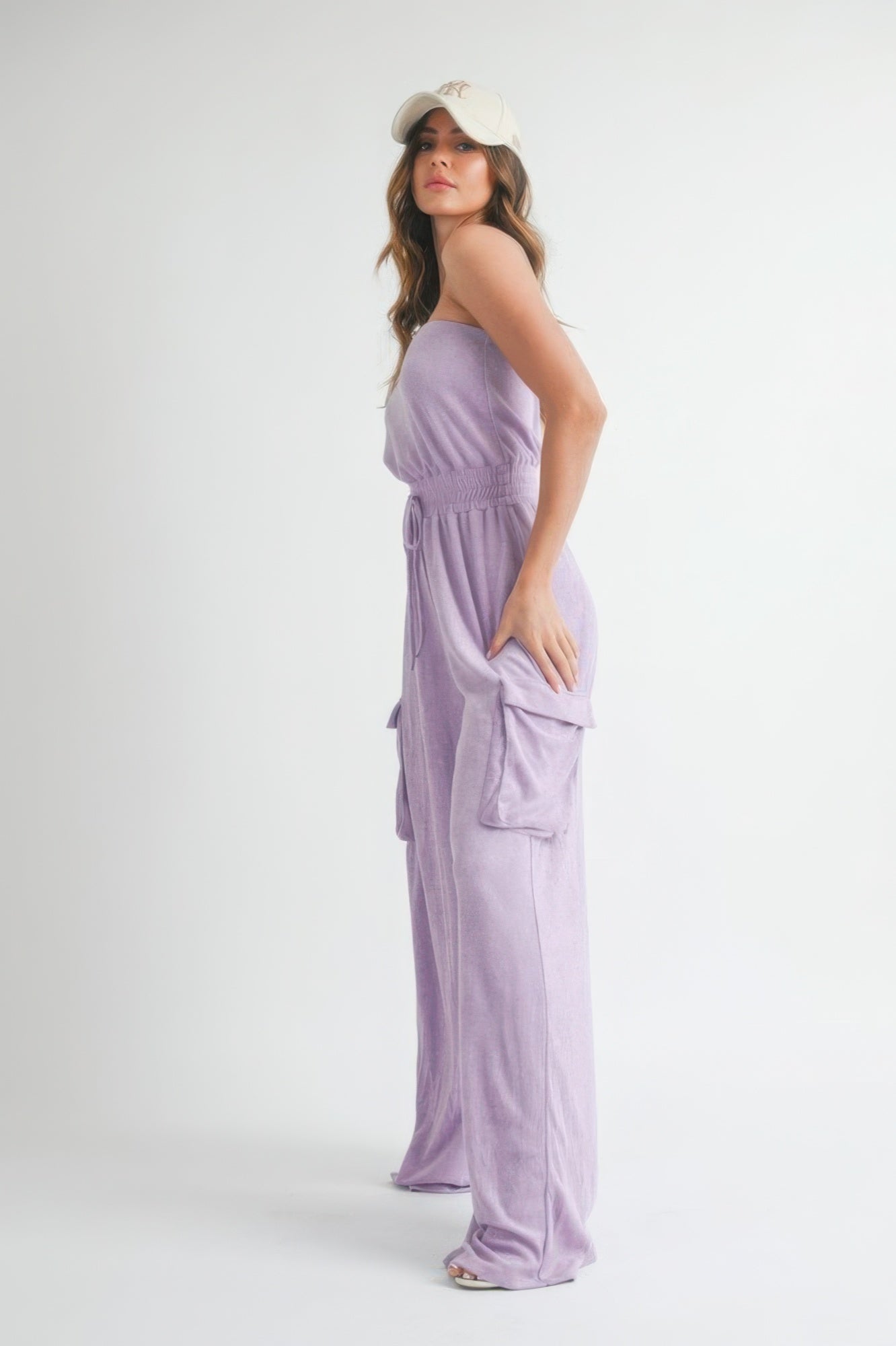 Strapless Wide Leg Jumpsuit -