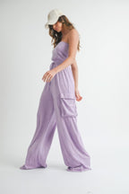 Strapless Wide Leg Jumpsuit -
