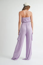 Strapless Wide Leg Jumpsuit -