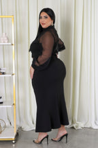 Sheer Sleeve Two Piece Set -