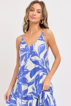 Floral Open Back Maxi Dress -