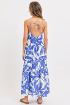 Floral Open Back Maxi Dress -