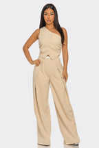 Cargo Crop Jacket Pants Set -