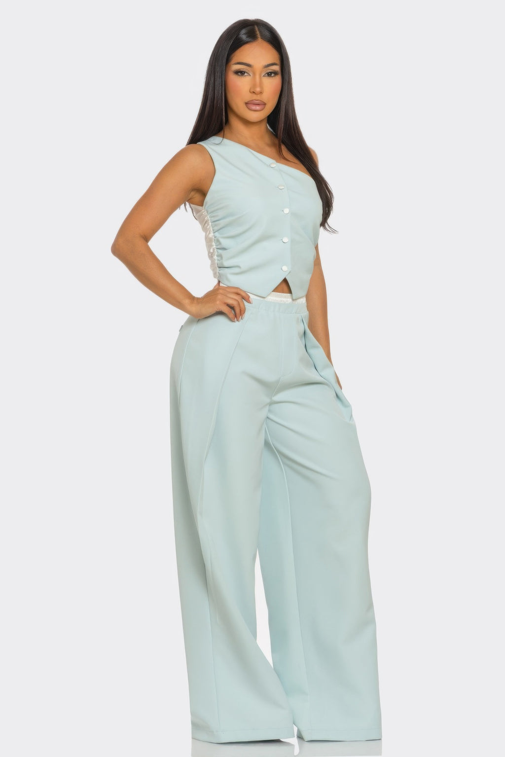 Cargo Crop Jacket Pants Set -